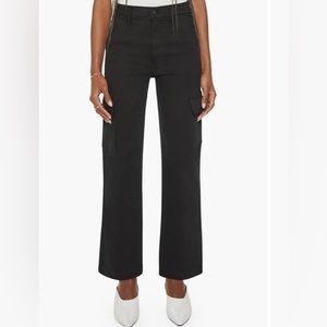 MOTHER DENIM NWT The Straight Up Rambler Cargo Ankle Jeans. Black. 28